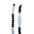 GUIA DE CRISTAL 8MM BRANCO/PRETO LEITOSO COM FIRMA - Imagem 2