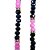 GUIA DE CRISTAL 8MM PRETO/ROSA LEITOSO COM FIRMA - Imagem 2