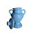 QUARTINHA DE LOUÇA 12CM AZUL CLARO COM ASAS - Imagem 2