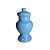 QUARTINHA DE LOUÇA 12CM AZUL CLARO SEM ASAS - Imagem 1