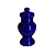 QUARTINHA DE LOUÇA 12CM AZUL ESCURO SEM ASAS - Imagem 1