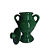 QUARTINHA DE LOUÇA 12CM VERDE COM ASAS - Imagem 2