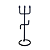 TRIDENTE GARFO EXU COM BASE 30CM - Imagem 1