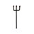 TRIDENTE GARFO EXU 15CM - Imagem 1