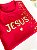 Camiseta feminina Coleção de Fim de ano Jesus vermelha - Imagem 3