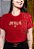 Camiseta feminina Coleção de Fim de ano Jesus vermelha - Imagem 2