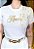 Camiseta feminina Coleção de Fim de ano Amor Branca - Imagem 2