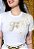 Camiseta feminina Coleção de Fim de ano Fé Branca - Imagem 2