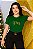 Camiseta feminina Coleção de Fim de ano Paz verde - Imagem 1