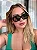 Óculos de Sol Feminino DNY Mikaela Quadrado Acetato - Preto - Imagem 9