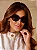 Óculos de Sol Feminino DNY Alane Gatinho Redondo Acetato - Preto - Imagem 4