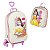 Mochila Escolar de Rodinhas Princesa Bela 3D Maxtoy + Lancheira - Imagem 1