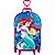 Mochila Escolar Pequena Sereia Ariel 3D de Rodinhas Maxtoy - Imagem 1
