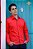 Camisa social masculina manga longa Vermelho original - Imagem 1