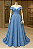 Vestido Azul Royal Madrinha de Festa Tule Bordado Casamento Formatura - Imagem 4