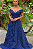 Vestido Azul Royal Madrinha de Festa Tule Bordado Casamento Formatura - Imagem 2