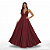 Vestido Longo Marsala Multiformas Madrinha Casamento Formatura – Visco Crepe com Forro - Imagem 1