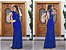 Vestido Longo Em Renda, Festa Madrinha Formatura Casamento Azul Royal Manguinh - Imagem 1