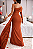 Vestido Longo Terracota Madrinha Manga Única com Bojo - Imagem 2