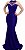 Vestido Azul Royal Longo Renda de Festa Sereia Madrinha casamento Com Aplique - Imagem 1