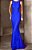 Vestido Azul Royal Longo Fechado Sereia Festa Madrinha casamento Formatura - Imagem 1