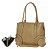 Bolsa Couro Feminina Bege Kit com 3 bolsas Transversal - Imagem 3