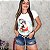 Blusa T-Shirt com Estampa Viscolaycra Branca - Imagem 1