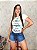 Blusa T-Shirt com Estampa Viscolaycra Branca - Imagem 1