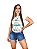 Kit 8 Blusas T-Shirt com Estampa Viscolaycra Branca - Imagem 5