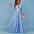 Vestido Longo Azul Serenity para Madrinha de Casamento - Imagem 2