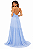 Vestido Longo azul serenity Baile Festa Madrinha Casamento Formatura - Imagem 2