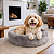Cama Pet Nuvem Donuts Veludo Macia Cães/Gatos Confortável M - Imagem 4