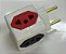 Adaptador de tomada benjamim formato cubo 3D - Imagem 1