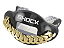 Protetor Bucal Para Futebol Americano Shock Doctor Max AirFlow Preto Corrente Dourada - Imagem 1