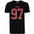 Camiseta NFL San Francisco 49ers Nick Bosa 97 Masculina Preta NTK Big Number - Imagem 1