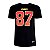 Camiseta NFL Kansas City Chiefs Travis Kelce 87 Masculina Preta NTK Big Number - Imagem 1
