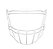 Facemask Para Speedflex Para Skill Positions Branca SF-2BD - Imagem 2