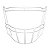 Facemask Para Speedflex Para Skill Positions Branca SF-2BD - Imagem 1