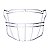 Facemask Para Speedflex Para Linebackers e Fullbacks Branca SF-2BDC - Imagem 1
