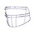 Facemask Para Capacetes Riddell Para RBs e DBs Branca S2BD-HS4 - Imagem 1