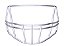 Facemask Para Capacetes Riddell Para QBs e WRs Branca S2B-HS4 - Imagem 2