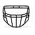 Facemask Para Capacetes Riddell Para Lineman e Skill Positions Preta S2BDC-HS4 - Imagem 1