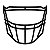 Facemask Para Speedflex Para Linebackers e Fullbacks Preta SF-2BDC - Imagem 1