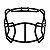 Facemask Xenith para QB, RB, WR e DB. Preta Prime - Imagem 1