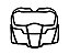 Facemask Xenith para TE, OL/DL, LB, FB. Preta Precept - Imagem 1