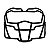 Facemask Xenith para TE, OL/DL, LB, FB. Preta Precept - Imagem 1