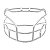 Facemask Xenith para TE, OL/DL, LB, FB. Branca Prism - Imagem 1