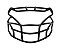 Facemask Xenith para TE, OL/DL, LB, FB. Preta Prism - Imagem 1