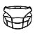 Facemask Xenith para TE, OL/DL, LB, FB. Preta Prism - Imagem 1