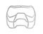 Facemask Xenith para QB, RB, WR, TE, OL/DL, LB, FB. Branca Prowl - Imagem 1